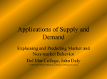 Applications of Supply and Demand