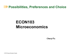 Ch09 Preferences and Choices