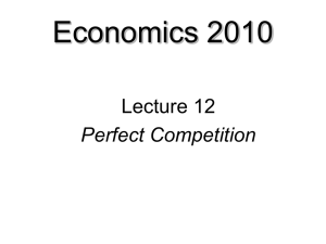 perfectly competitive firm`s supply curve