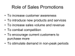 Role of Sales Promotions