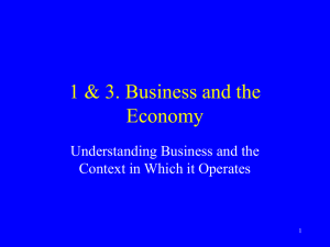 1. The World of Business: