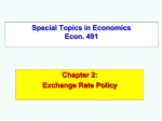Exchange Rate Policy I. Foreign Exchange Market