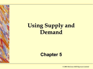 Using Supply and Demand
