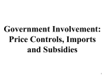 Price Controls, Imports and Subsidies