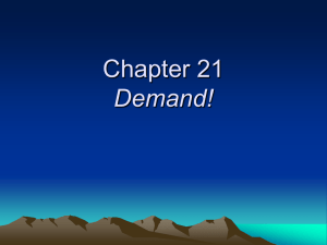 Chapter 20, Section 1 What is Demand? (448-451)