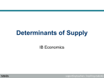 Determinants of Supply