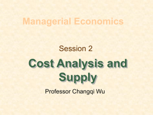 Cost Analysis and Supply
