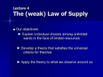(weak) Law of Supply