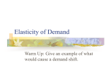 Elastic Demand Elastic Demand