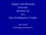 Supply and Demand from the Bottom Up aka Zero
