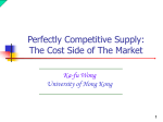 The Cost Side of The Market - Ka