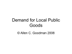 Demand for Local Public Goods
