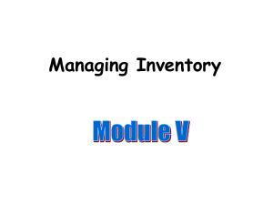 Ordering Cost Annual Costs of Carrying Inventory
