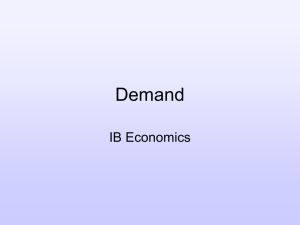Demand - Mr. Davidson`s IB Economics Page