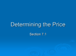 Determining the Price - FPSS