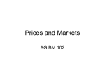Prices and Markets