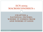 chapter 3 national income: where it comes from and where it goes