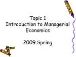 Chapter 1 Introduction to Managerial Economics