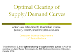 Optimal Clearing of Supply/Demand Curves