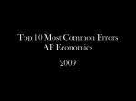 Top 10 AP Econ Mistakes