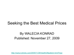 Seeking the Best Medical Prices