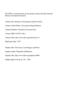 This PDF is a selection from an out-of-print volume from... Bureau of Economic Research Volume Title: Business Concentration and Price Policy