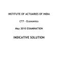 INDICATIVE SOLUTION  INSTITUTE OF ACTUARIES OF INDIA CT7 – Economics