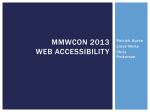 MMWCon Accessibility slides - UCLA Disabilities and Computing