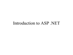 Introduction to ASP .NET