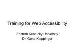 Training for Web Accessibility
