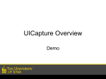 UICapture Overview - University of Iowa