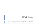 HTML Basics - Utah Valley University