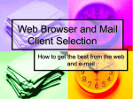 Web Browser and Mail Client Selection