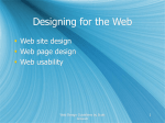 Designing for the Web - School of Computing and
