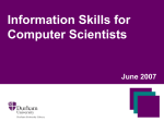 Information Skills for Computer Scientists