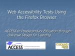 Web Accessibility Tests Using Firefox and WAVE
