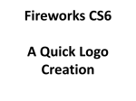 Fireworks CS6 Logo Creation