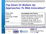 Top Down Or Bottom Up Approaches To Web Innovation?