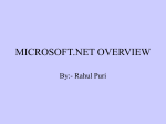 microsoft.net overview - University of Windsor