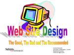 Web Site Design: The Good, the Bad, and the Recommended