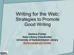 Writing for the Web Strategies to Promote Good Writing