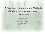 A study on Framework and Methods of Online Information Literacy
