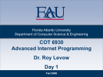 Advanced Internet Programming – Fall 2006