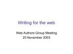 Writing for the web - University of South Australia