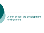 A look ahead: the development environment