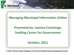 Managing Municipal Information Online - e