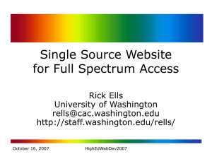 Single Source Website for Full Spectrum Access