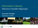 Welcome to Scientific Wageningen - Library