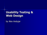 Usability Testing & Web Design
