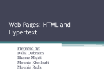 HTML and Hypertext